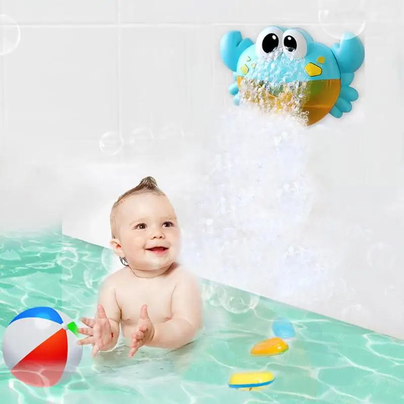 Bubble Crab Baby Bath Toy Blue Funny Maker Ванна мыльница игрушки революционное творчество