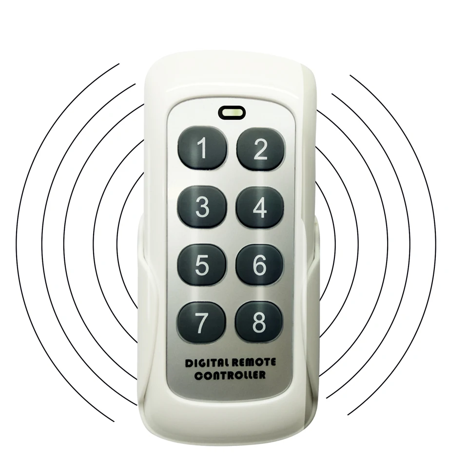 

433.92MHz RF Module Switch Controller Wireless Remote Control Transmitter 8 Channels Key Learning Code Switch For Garage Door