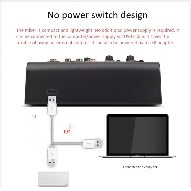 Eu Plug Профессиональный 4 канальный маленький bluetooth миксер с эффектом реверберации
