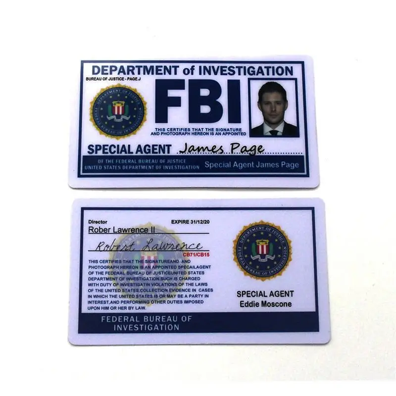 Ролевые игры Реквизит Сверхъестественное Дин Сэм Винчестер Fbi значок держатель