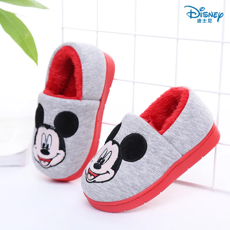 Осенне зимние мягкие хлопковые туфли Disney с Микки и Минни 2021 детская обувь для