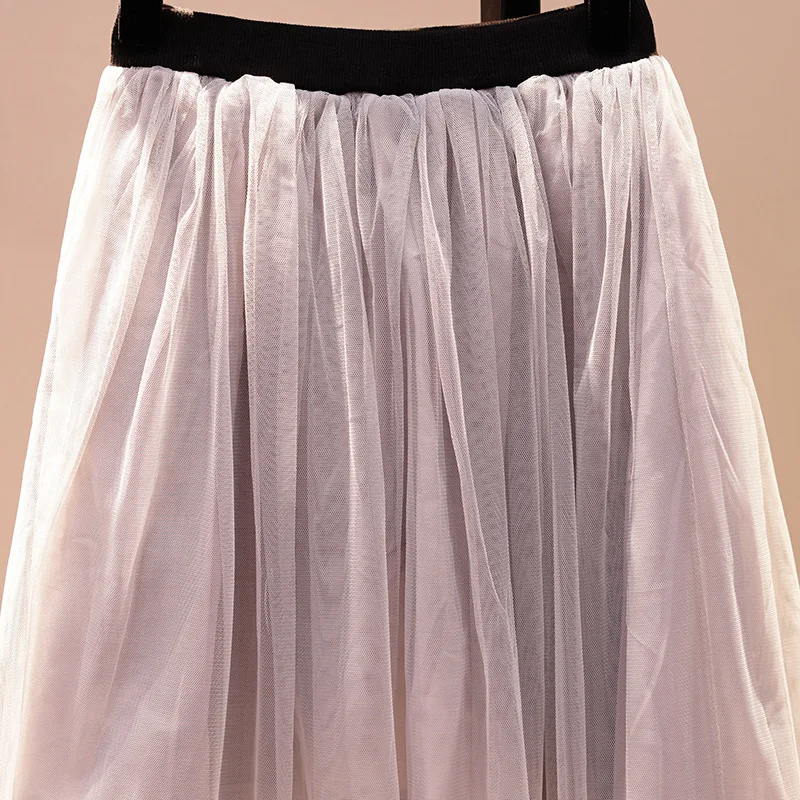 Женские юбки кружевное повседневное однотонное бальное платье до середины икры