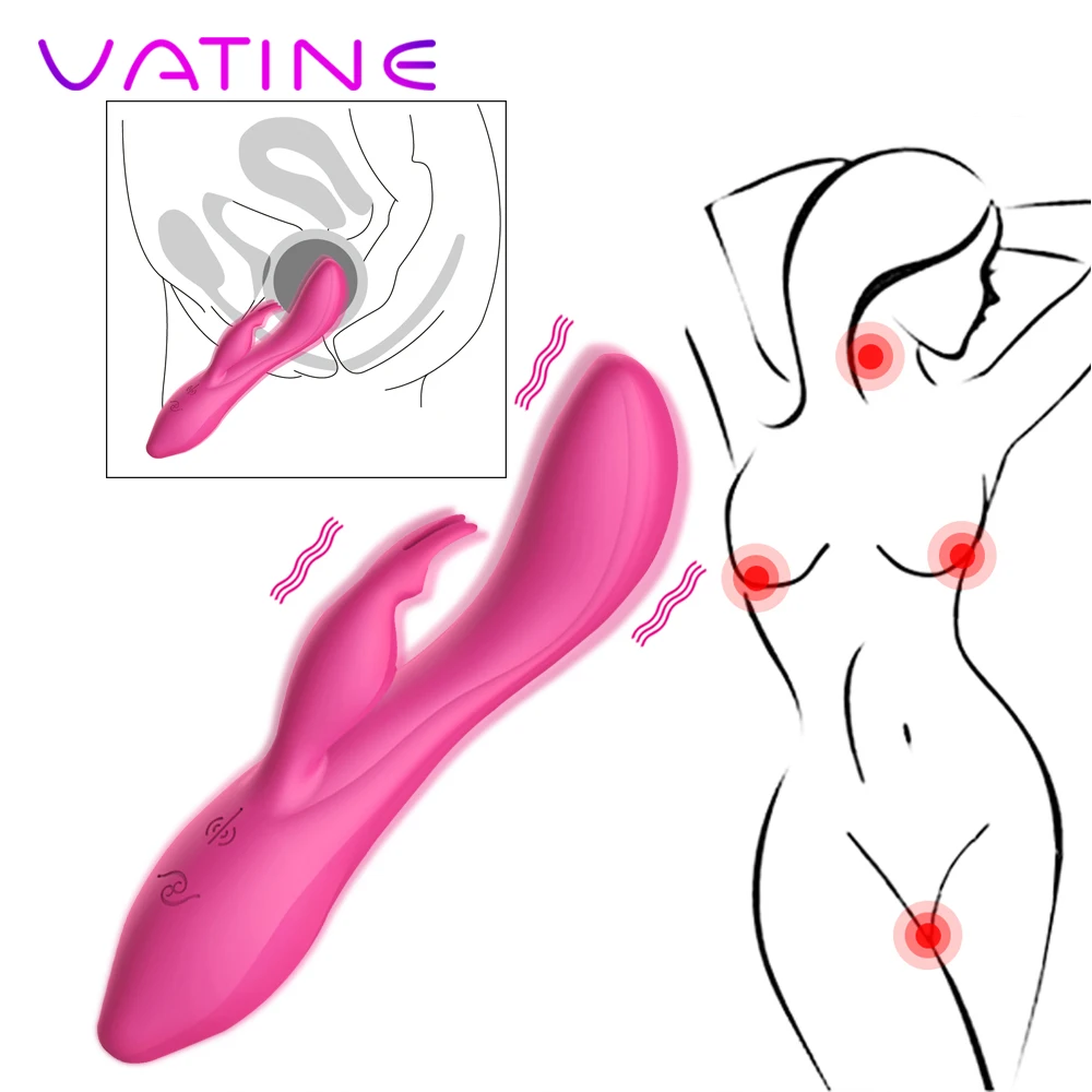 

VATINE 7 Frequency G-spot Massage Sex Toys For Women Silicone Clitoris Stimulation AV Stick Vibrator Magic Wand