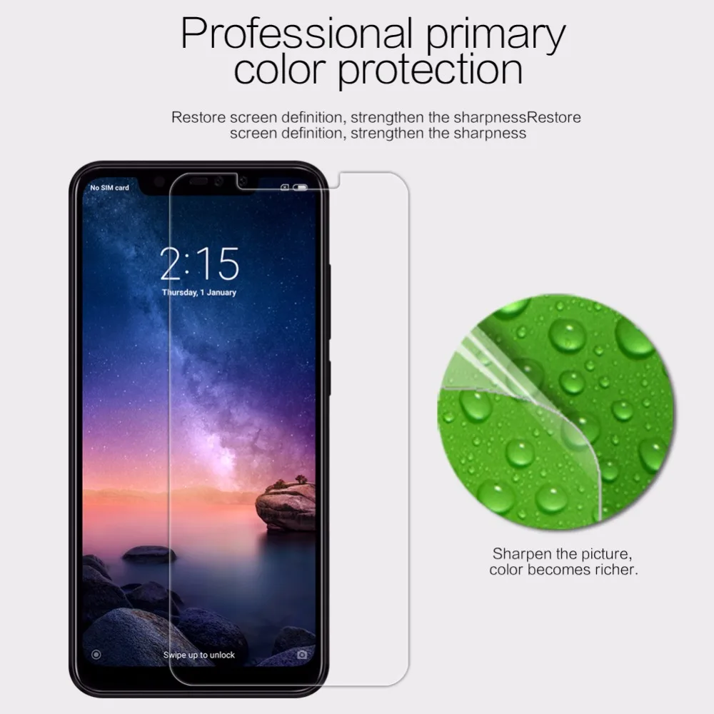Защита экрана для Xiaomi Redmi Note 6 Pro NILLKIN кристально прозрачная/Матовая Антибликовая