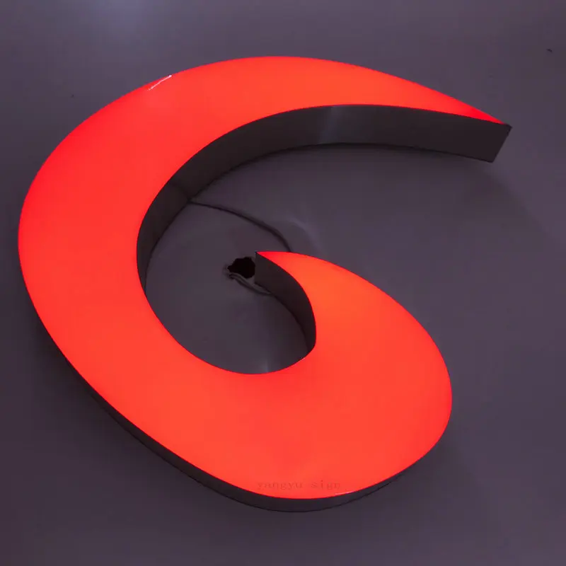 

Custom outdoor 3d solar led light backlit stainless steel for advertising signs