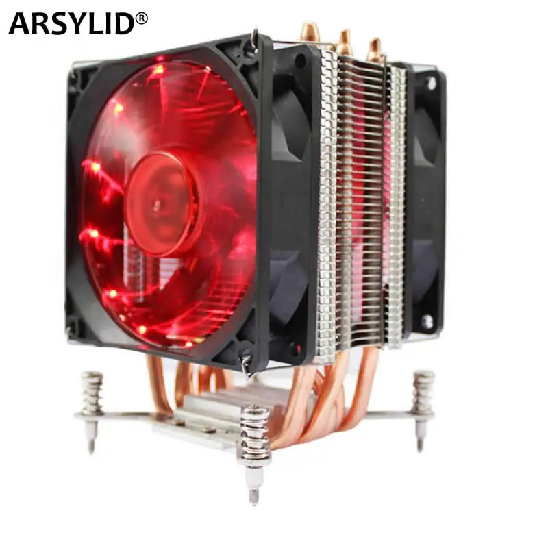 Вентилятор ARSYLID для процессора 6 тепловых трубок двойной вентилятор 9 см 4