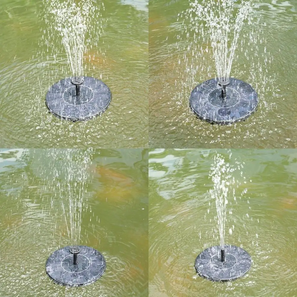 Солнечный насос для водного фонтана комплект бассейна сада водоема полива погружной круглый фонтан с
