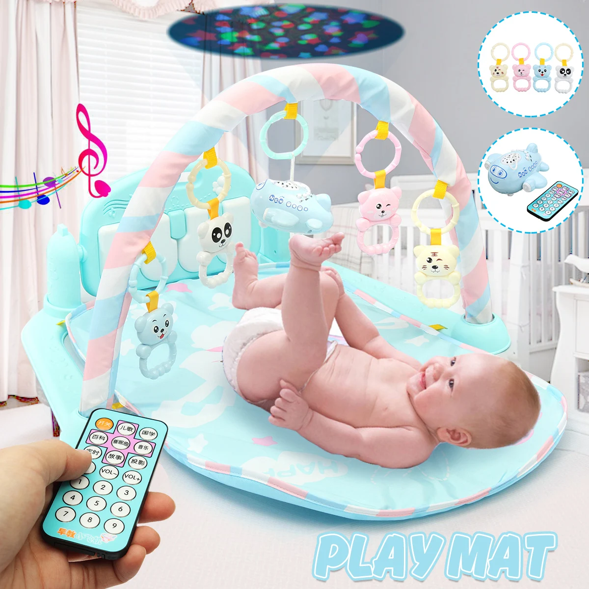 

Music Baby Play Mat Gym 3 in1 Newborn Infant Baby Musical Piano Play Mat Blanket Kids Activity Carpet Crawling Mat Kids Mat