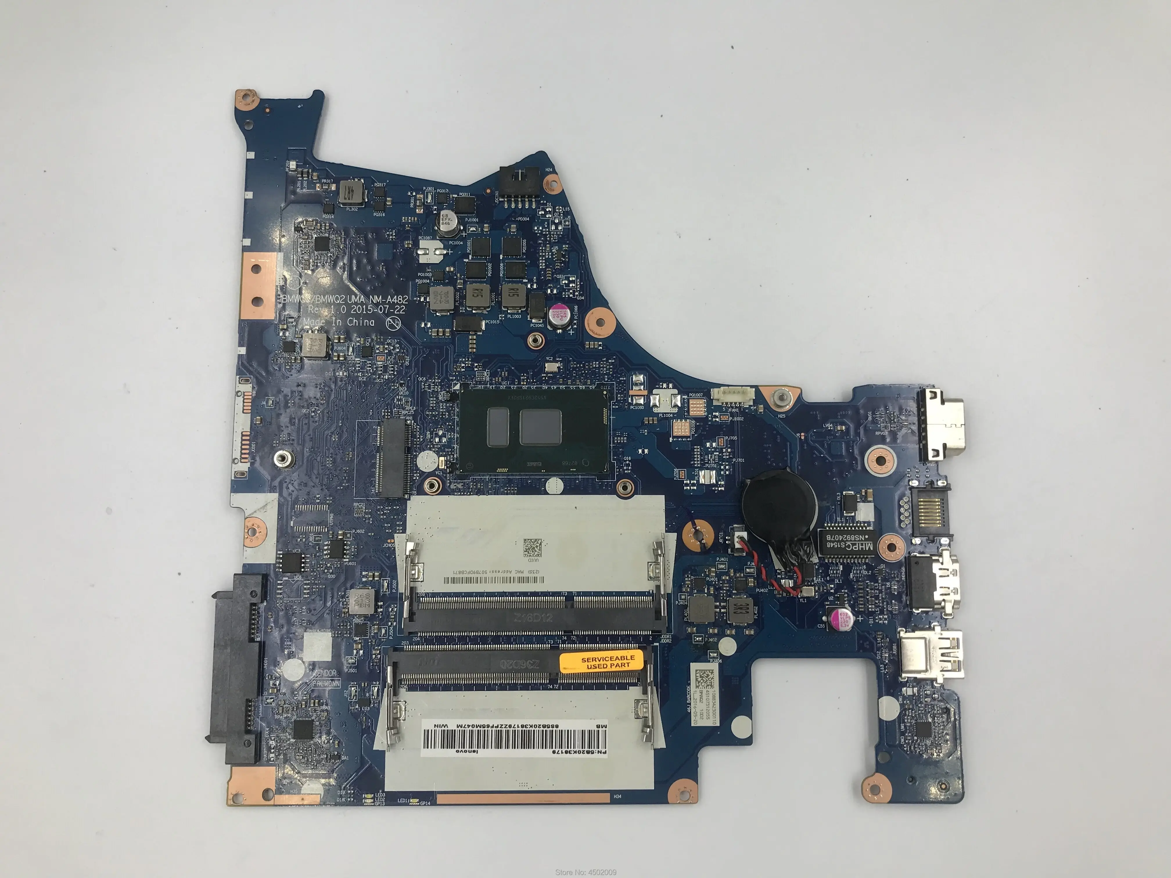 Для lenovo 300 15ISK 5B20K38179 NM A481 материнская плата для ноутбука с SR2EY i5 6200U 100%