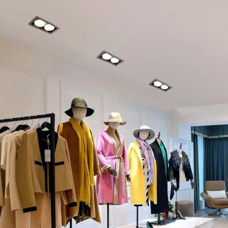 

double square 20W GX53 LED Downlight Warm White Nature White cold White Recessed LED Lamp Spot Light AC85V-265V