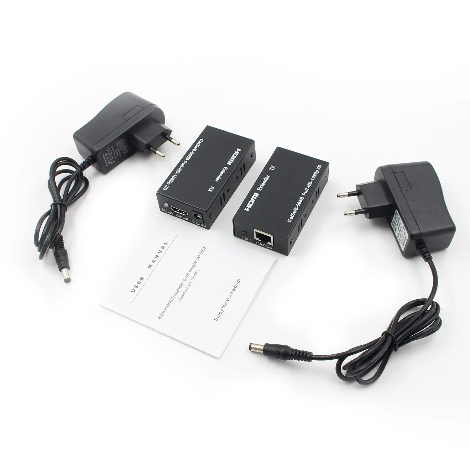 HDMI удлинитель сетевого кабеля повторитель через один Cat5E/6 RJ45-EU разъем |