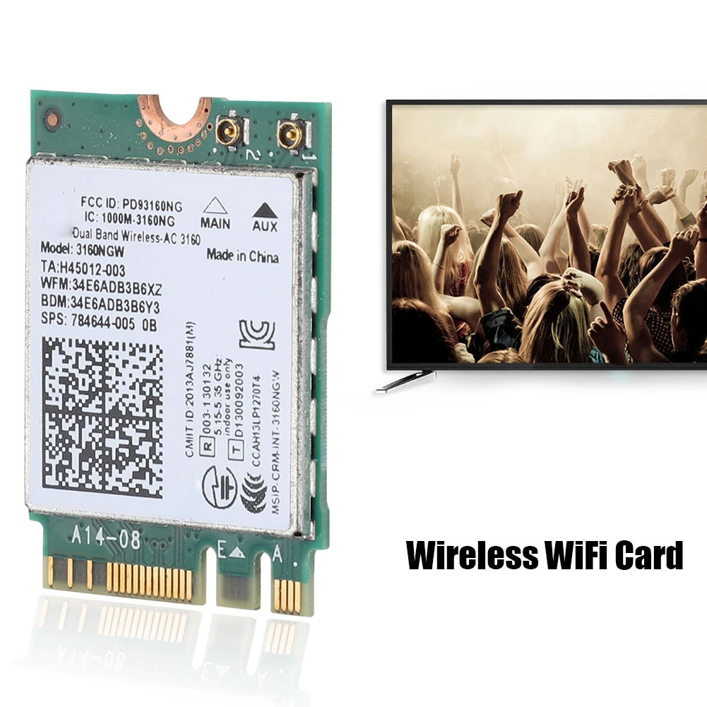 Для Intel 3160AC NGW беспроводная WIFI карта 433 Мбит/с Bluetooth 4 0 Двухдиапазонная сетевая