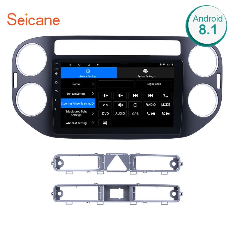 Автомагнитола Seicane 9 дюймов Android 8 1 GPS навигация Bluetooth для VW Volkswagen Tiguan 2010 2015 Wi Fi