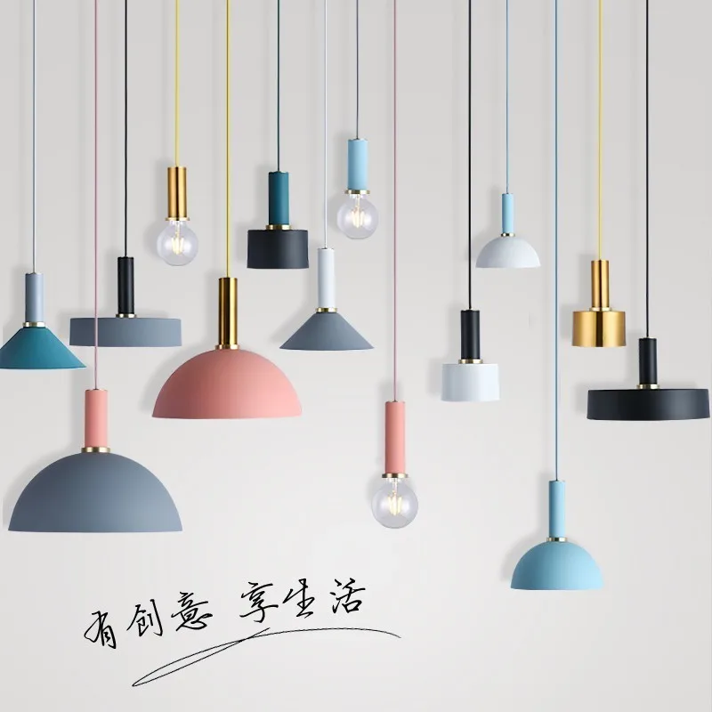 

Nordic simple pendant light E27 LED modern design creative hanging lamp for bedroom living room lobby restaurant bar