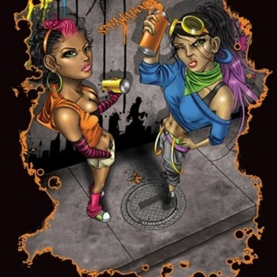 Ламинированный плакат для девочек Sprayground-Graf (24x36) | Дом и сад