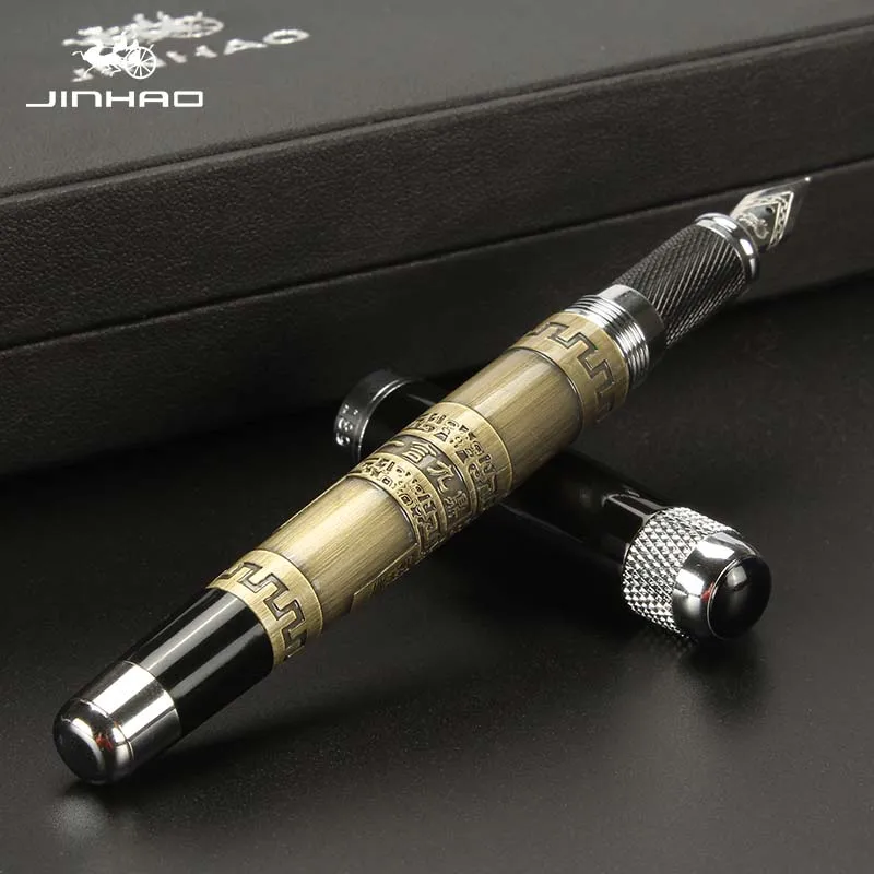 JINHAO 189 fountain pens brand metal pen school office Stationery writing materials business gift with 5pcs ink sac | Канцтовары для