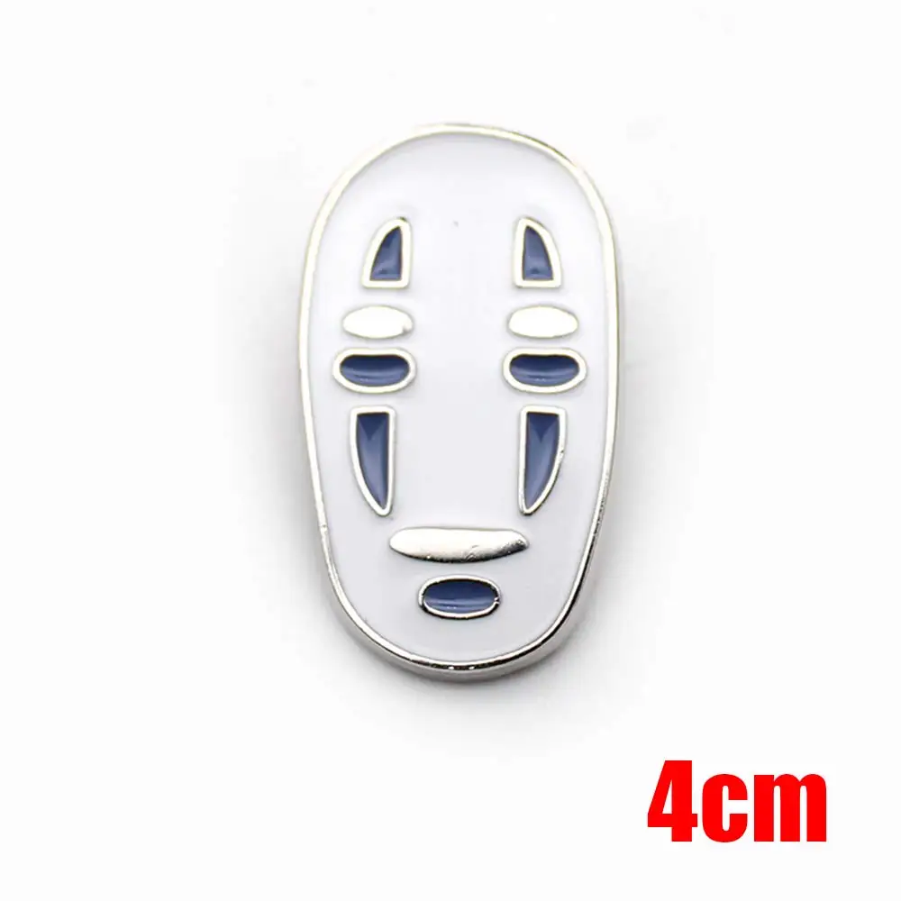 Аниме унесенный спиралью значок булавка Ghibli No Face Man Kaonashi металлическая Глянцевая