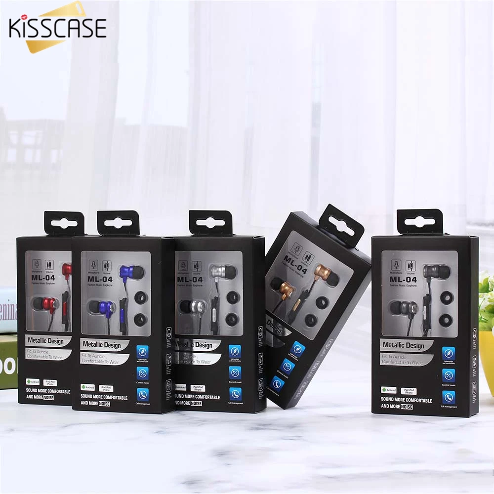 Проводные наушники KISSCASE с микрофоном проводные вкладыши для iPhone 7 8 Plus X|Наушники и