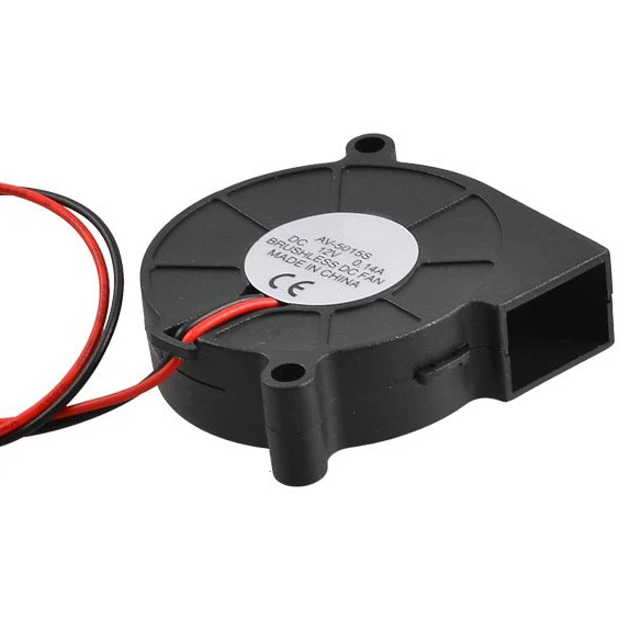 

Black Brushless DC Cooling Blower Fan 5015S 12V 0.14A 50mm x 15mm Rated DC 12V Quiet sleeve-bearing design Ultra quiet MID speed