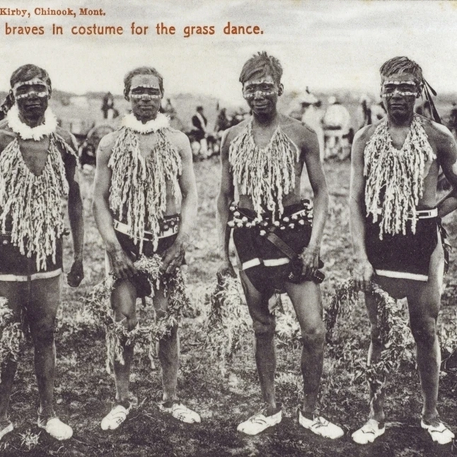 Chinook Grass Dance Young Braves постер печать Мэри Эванс Гренвилл Коллинз коллекция открыток