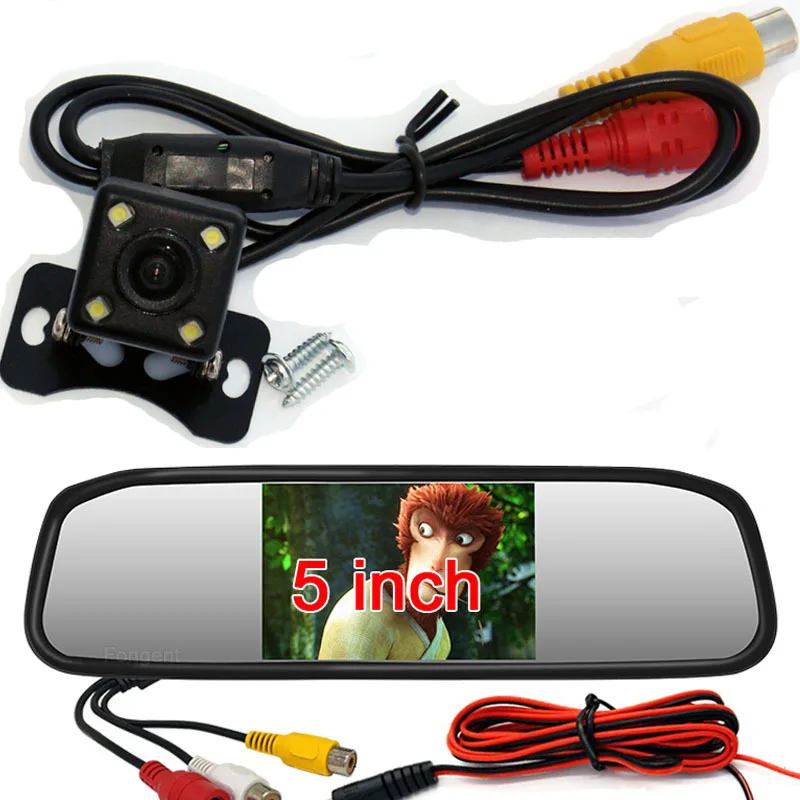 

Mini 4.3" 5" Car Rear View Mirror with Camera Navigation Lights Reversing Auto Camera Parking with Camera Parktronic Car-styling