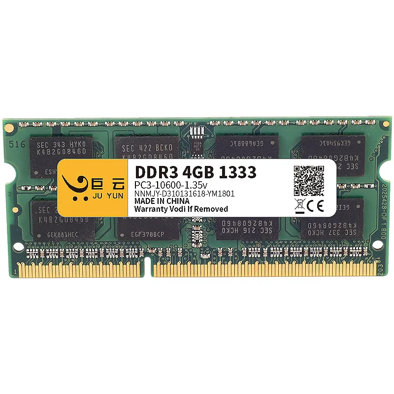 Оперативная память Ju Yun DDR3L 4 Гб 1333 МГц ОЗУ для ноутбука 1066 1600 совместима с