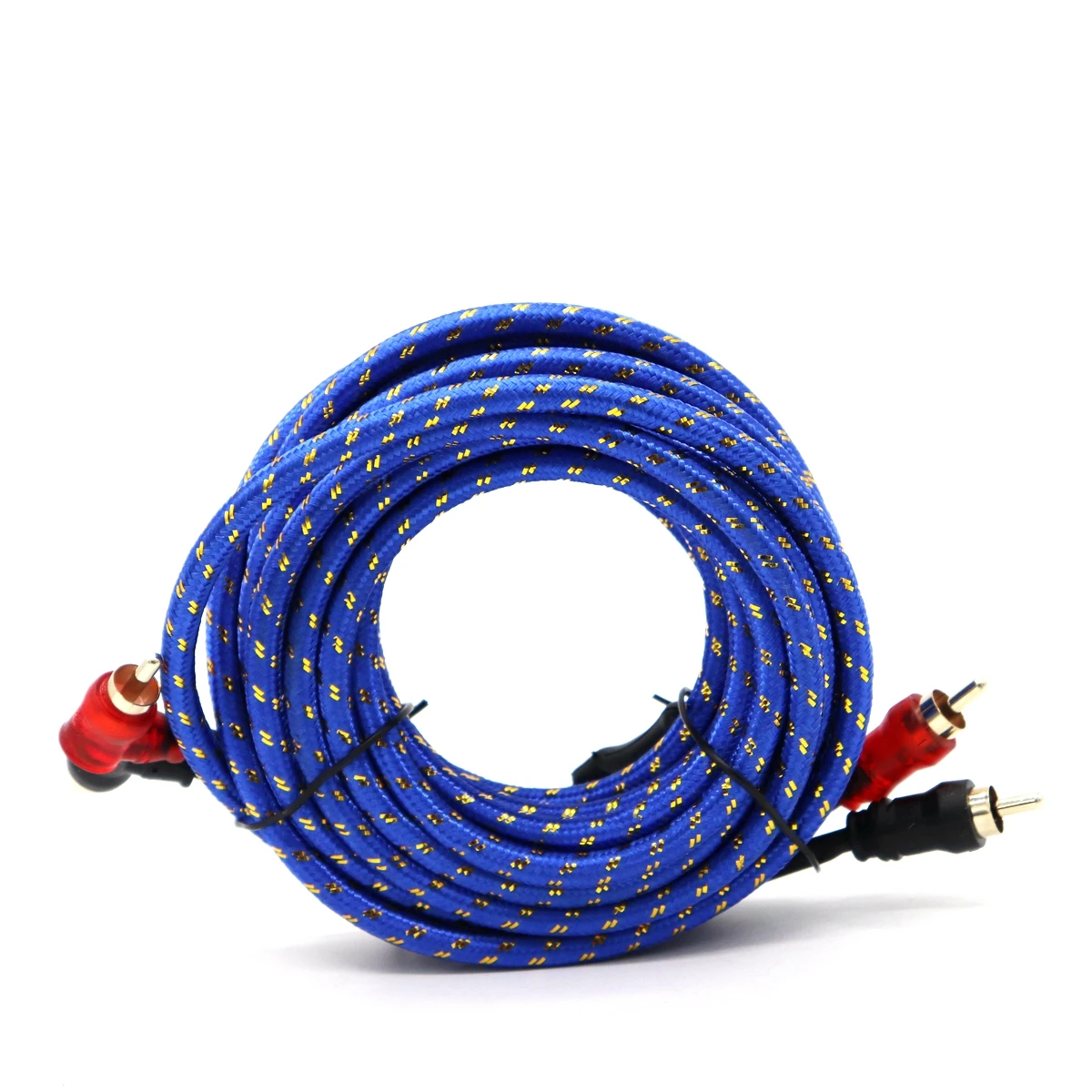 1 шт 5 м автомобиль двойной Экранирование анти мешать RCA кабель 2 штекер папа