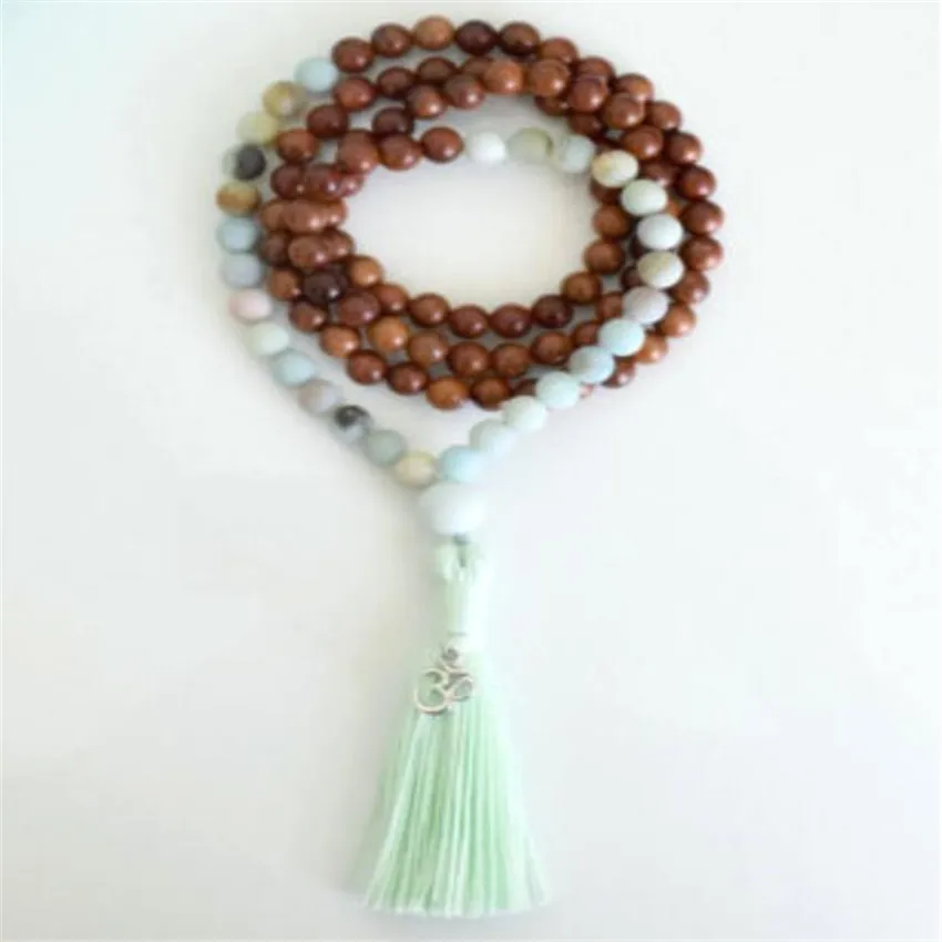 6 мм амазониевый браслет из сандалового дерева spirituality Sutra mala Fancy Lucky буддизм вены