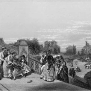 Терраса Центральный парк около 1872 Чарльз Г. Розенберг (1818-1879) травление плакат