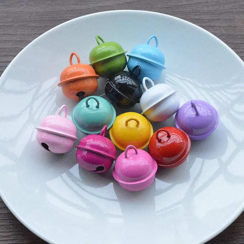 20 шт 22 мм металлический Железный Карамельный цвет елка украшения колокольчики