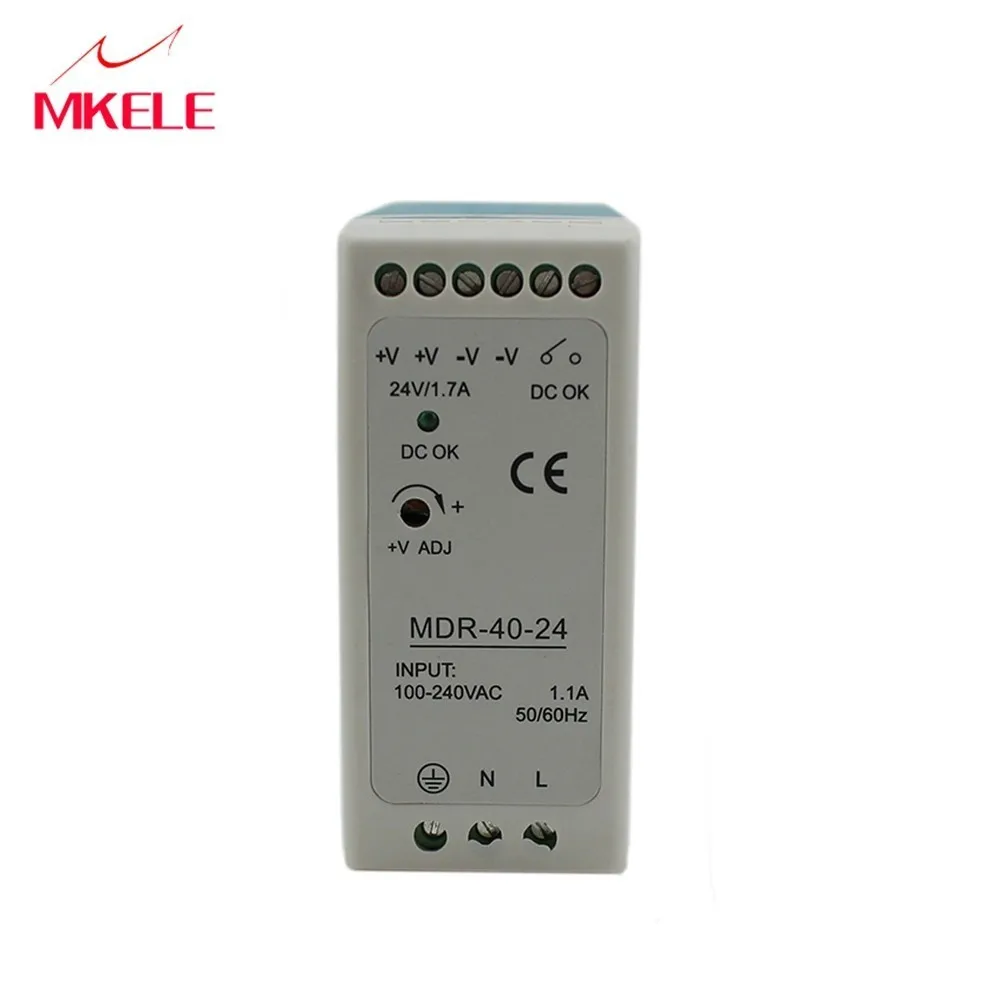 MDR 40 5 V 12 24 W Enkele itugang Industriele DIN Rail Voeding Ac Dc преобразователь миниатюрная мощность