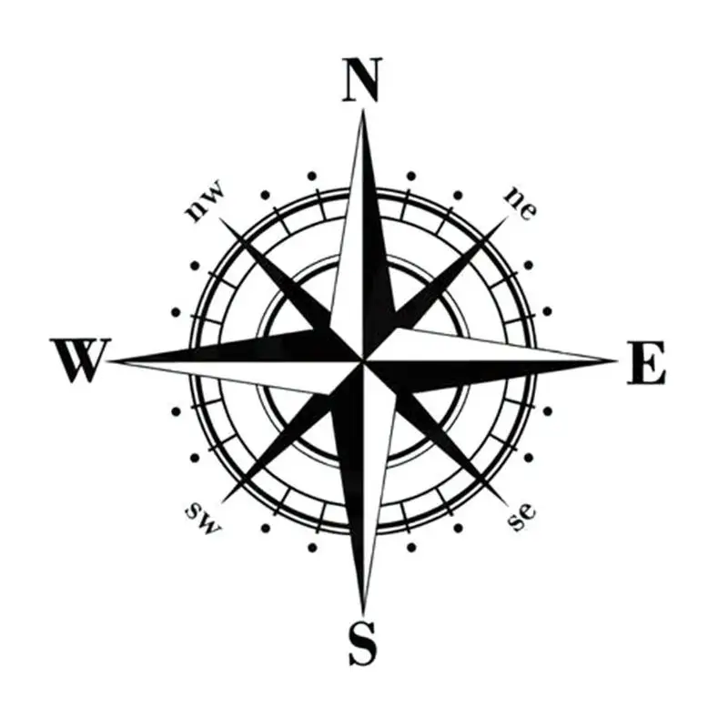 VODOOL 15*15 см NSWE Compass Автомобильная наклейка светоотражающая виниловые наклейки для