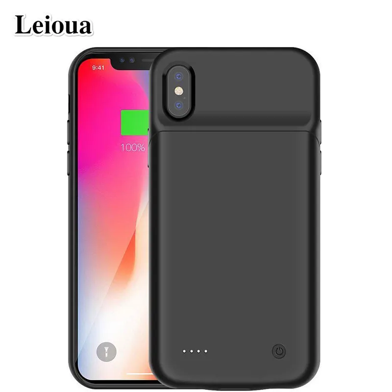Зарядный чехол Leioua для Iphone 6 6s 7 8 Plus внешний аккумулятор на 4000 мАч Новый Xs Max Xr с