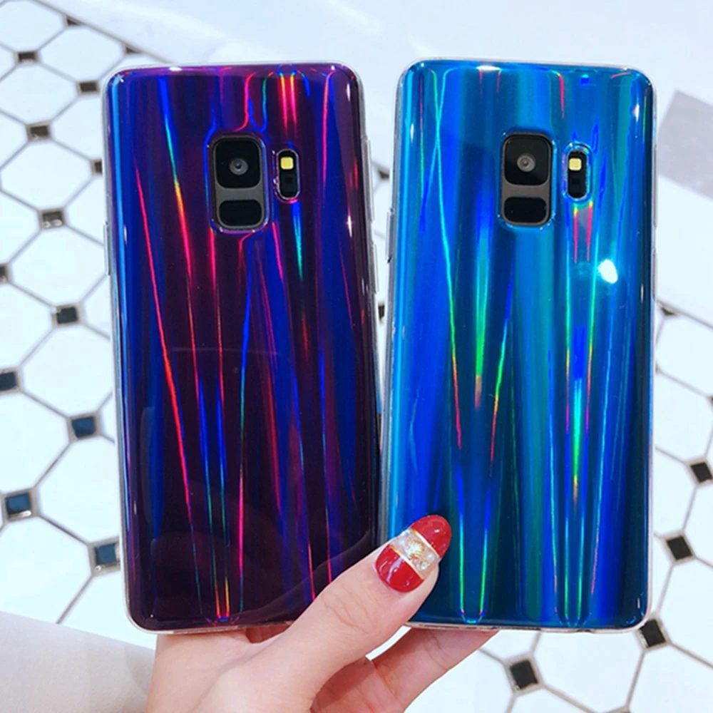 KISSCASE Aurora Laser чехол для телефона Samsung Galaxy S10E S10 Plus S9 S8 S7 S6 Edge A6 A8 2018 A3 A5 A7 2017 2016 A30 A50 A70 |