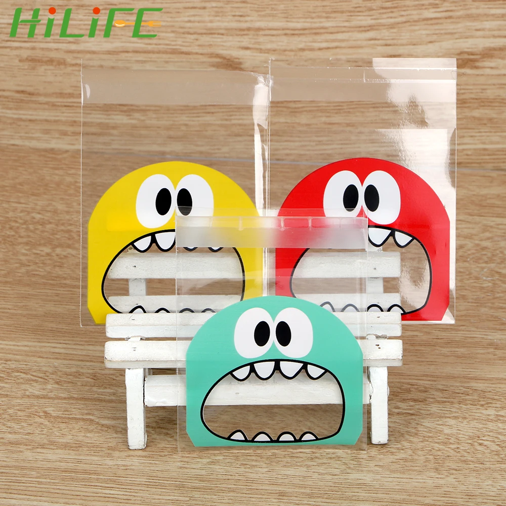 HILIFE For Cookie Candy Fruit Storage OPP Bag Food Snack Pouches Packaging Bags Grade Plastic Self Adhesive 100pcs/set | Дом и сад