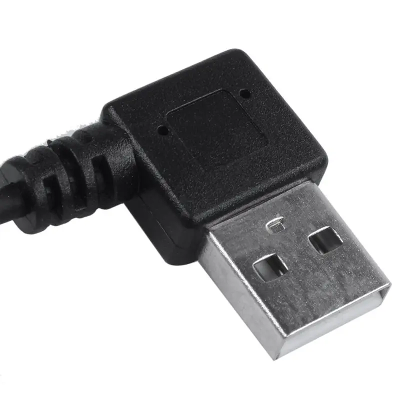USB 90 градусов Мужской Micro кабель для зарядки данных изгиб левая Выдвижная