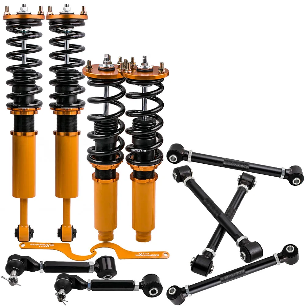 Подвеска Coilover + 6 шт. комплект рычагов заднего развала для Honda Accord 03 07 Adj
