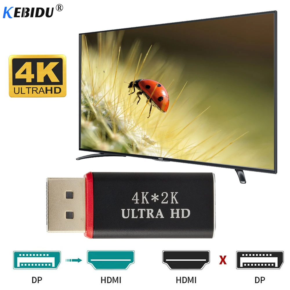 1080p DP to совместимому с HDMI конвертер 4K * 2K 30 Гц Видео Аудио разъем адаптер портов