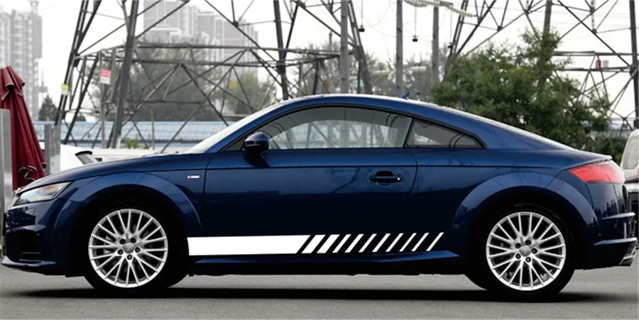 1 пара белая Автомобильная Графика обе стороны тела виниловая наклейка