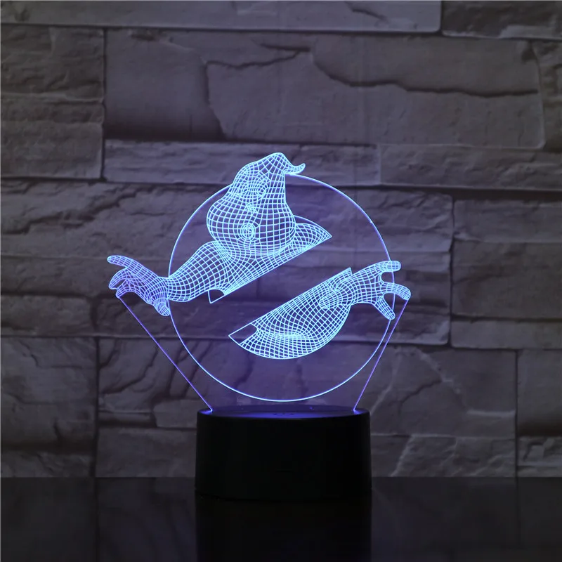 Подарок на Хэллоуин прикосновение настольная лампа 7 цветов меняющаяся 3d Новинка
