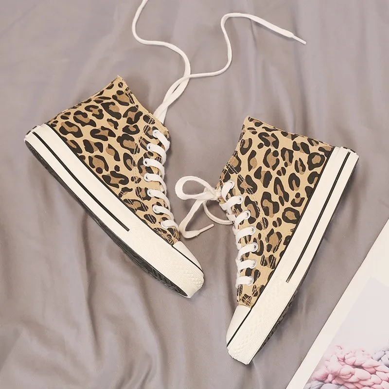 Женская обувь MOSOPRO Весенняя парусиновая леопардовые прогулочные женские