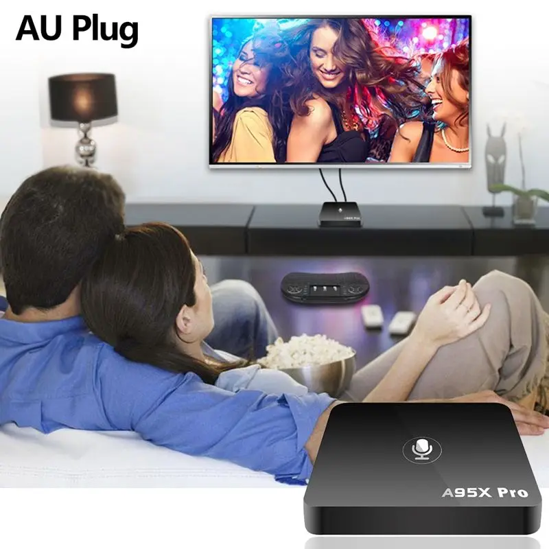 2018 A95X pro Android 7 1 Smart TV Box четырехъядерный 2 ГБ/16 ГБ Media Player AU | Электроника