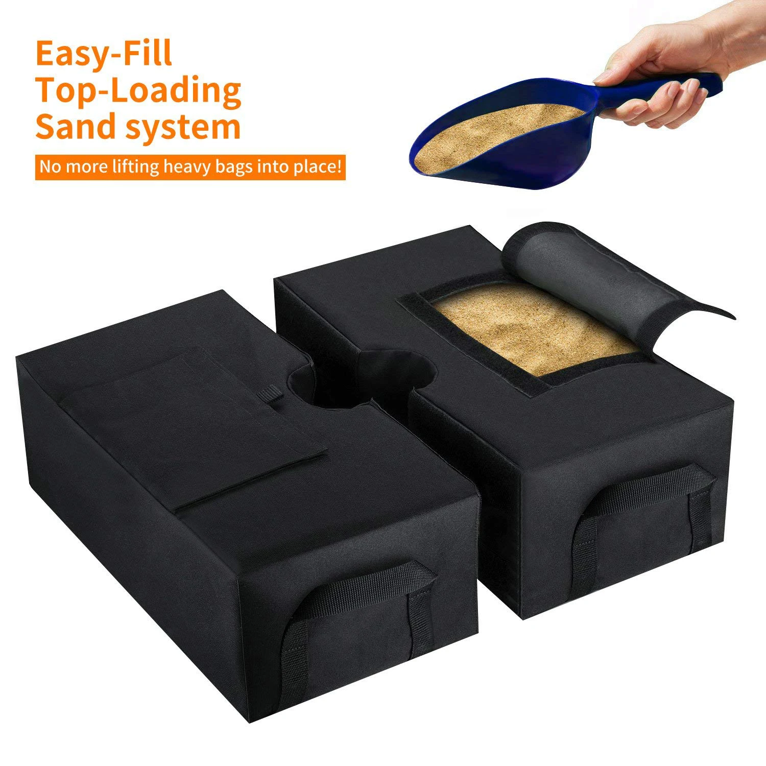Promotion! Umbrella Base Weight 18 inch 2 PieceDetachable Sand Bag Fits Patio Beach Offset Cantilever &amp Standard O | Мебель
