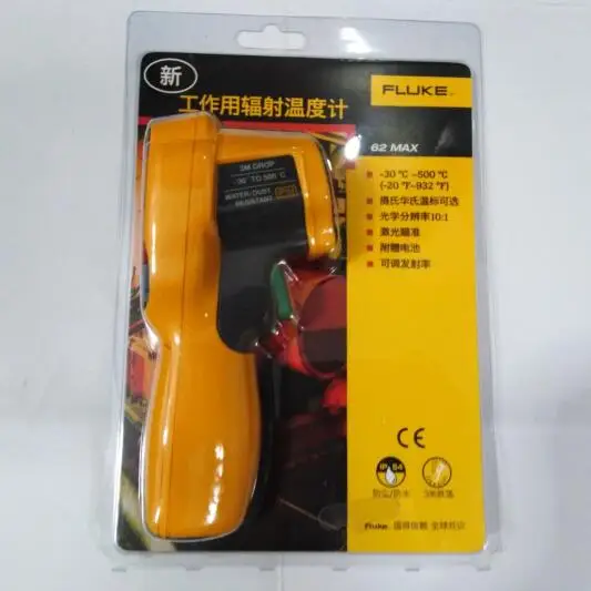Горячая продажа Fluke 62 MAX цифровой инфракрасный термометр Max Двойной лазерный