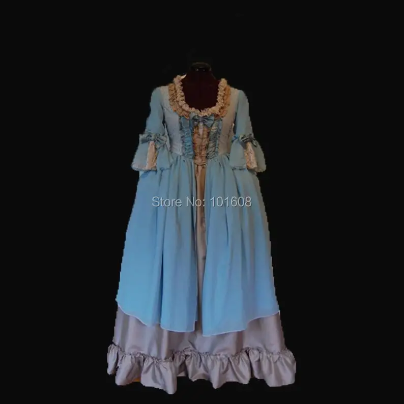 Tailored!Royal Blue Court Rococo Colonial Duchess Princess Civil war 18th Marie Antoinette DRESS Victorian dresses HL-398 |