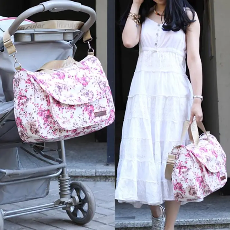 Maternity Diaper Bag Handbag Large Capacity Mummy Nursing Shoulder Flower Style Backpack Baby Stroller Nappy Organizer | Мать и ребенок