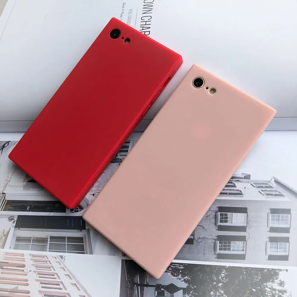 KISSCASE яркие квадратные чехлы для телефонов iPhone X Xs чехол 6 S 7 8 Plus силиконовый мягкий