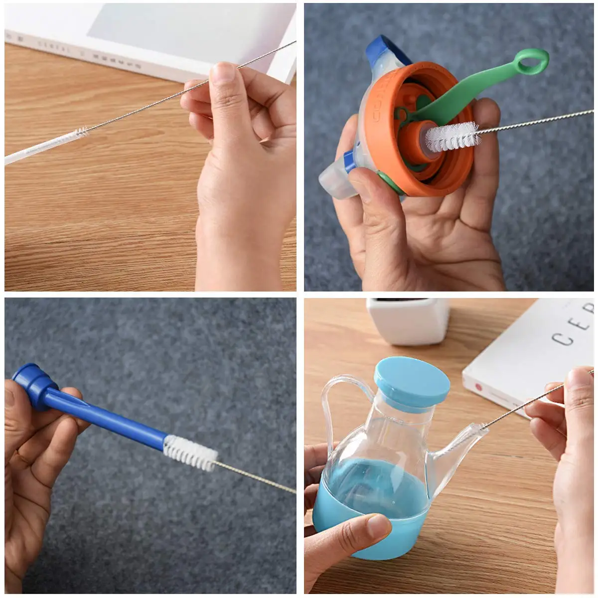11 Pcs Nylon Tube Brushes Set Kettle Spout Brush Teapot Nozzle for Drinking Straws/Glasses / Keyboards/Jewelry Clean | Дом и сад