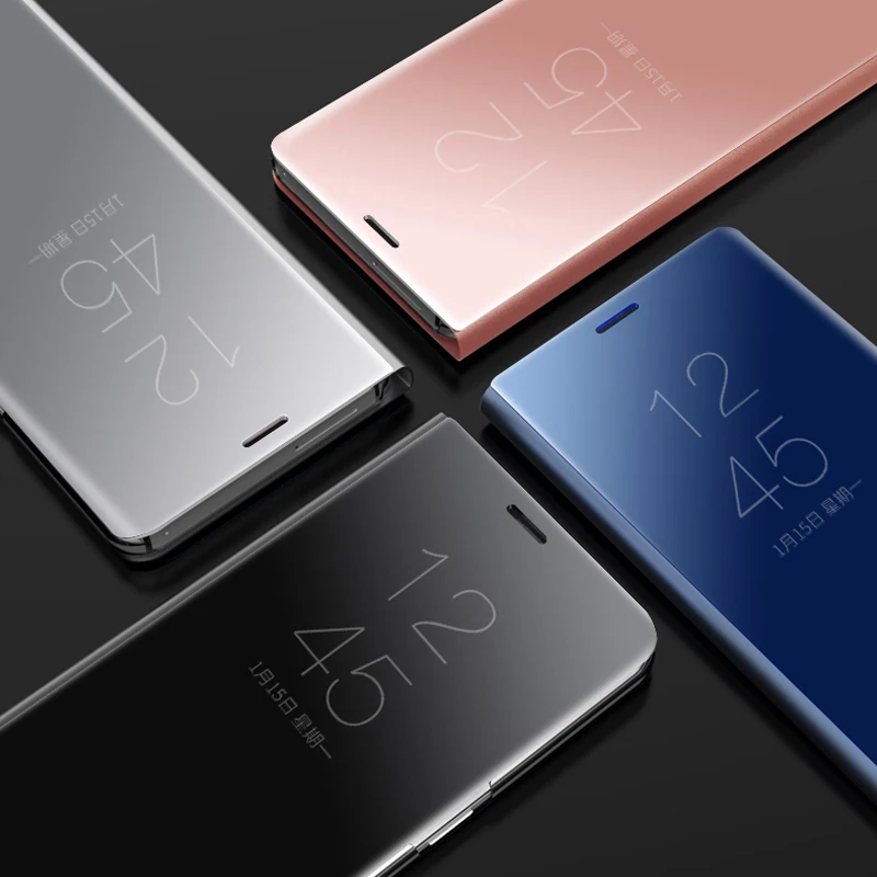 CASEIER зеркальный флип чехол для телефона Xiaomi Redmi Note 5 6 Pro Plus 4X 6A с держателем