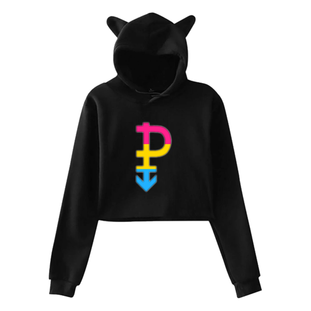 SAMCUSTOM Pansexual Pride Dragon 3D Женская толстовка с длинными рукавами и кошачьими ушками